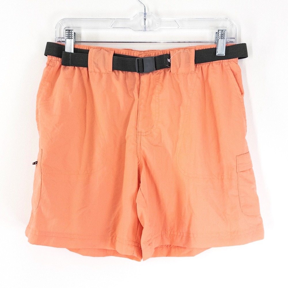 Columbia Youth XL Cargo Fishing Hiking Shorts Peach/Coral Nylon Belted NWOT